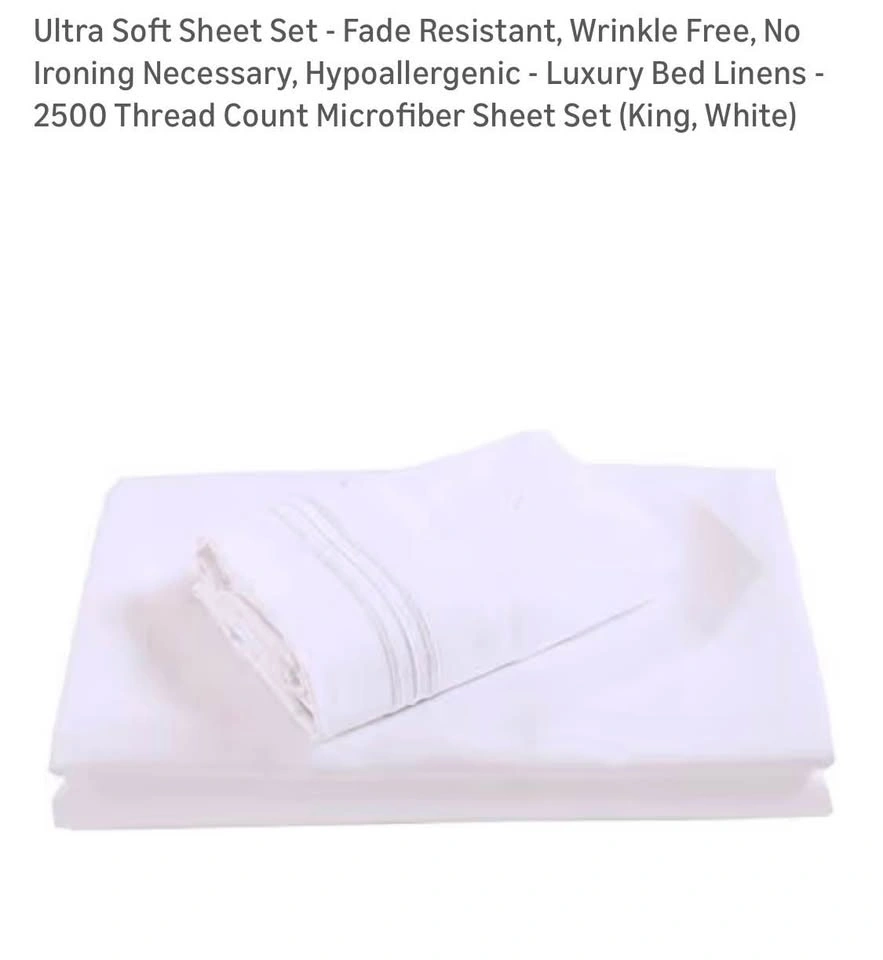 King Size White Sheets Brand New! - photo 4