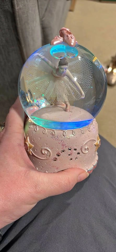 Ballerina Snow Globe with LED Lights & Swan Lake Melody