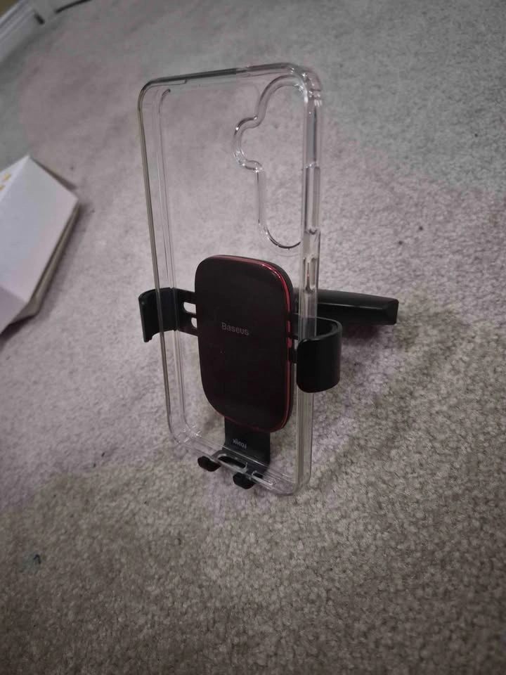 Baseus Gravity Car Phone Holder - Air Vent Mount (Black/Red) - photo 3