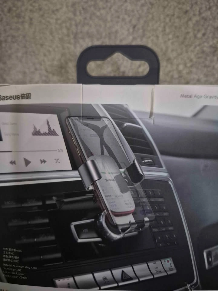 Baseus Gravity Car Phone Holder - Air Vent Mount (Black/Red) - photo 5