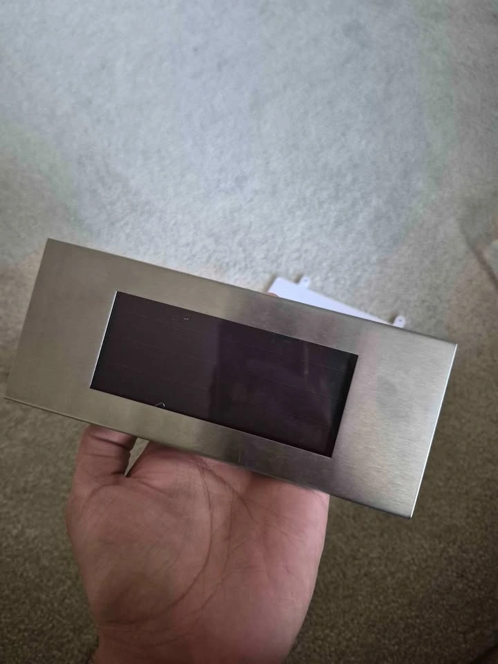 Solar Powered LED House Number Sign - Stainless Steel - photo 4