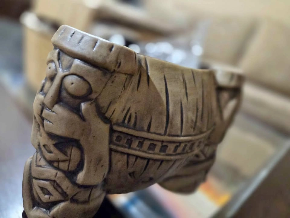 Ceramic Tiki Scorpion Bowl - Cocktail Drinkware or Decor/Planter