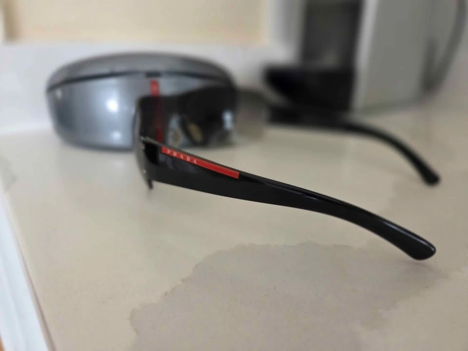 Vintage Prada Linea Rossa Shield Sunglasses - Original Case - photo 5