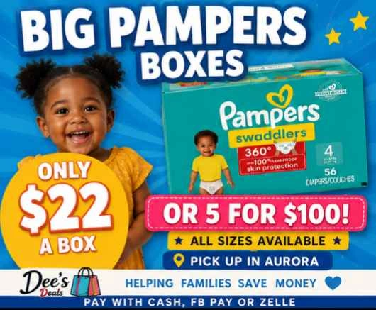 Pampers Diapers Sale $22 a box!! 5 BOXES FOR $100!! - photo 3