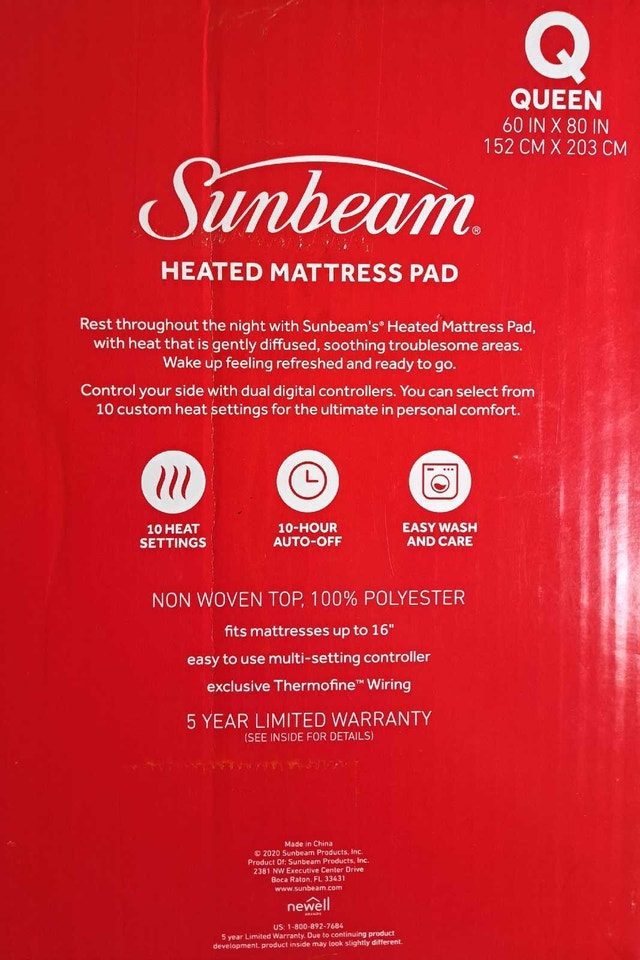 Sunbeam Queen Size Heated Mattress Pad - photo 2