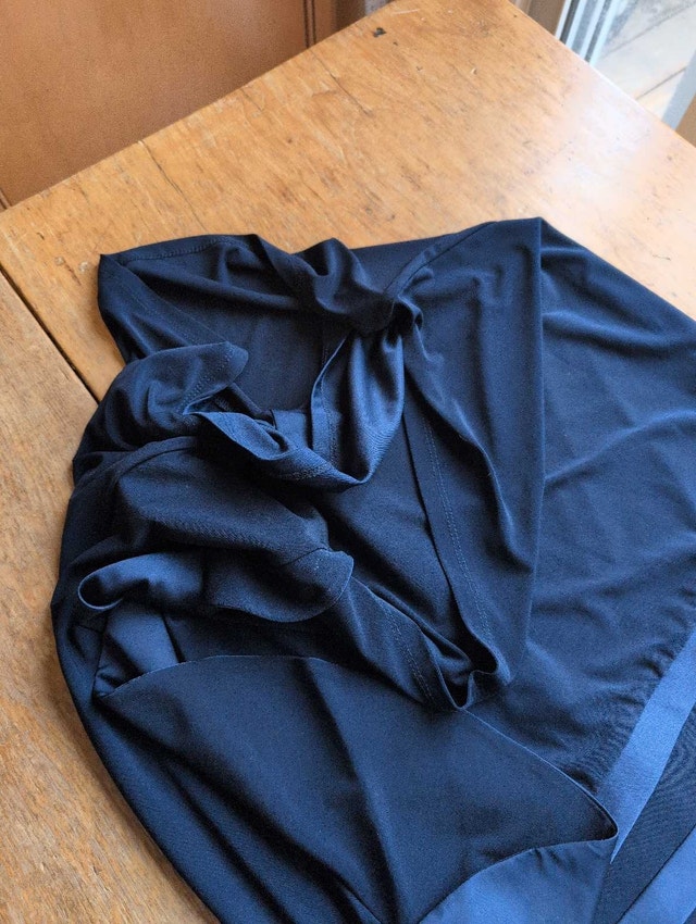 Chaps Dress Woman's Extra Large Navy Blue - photo 4
