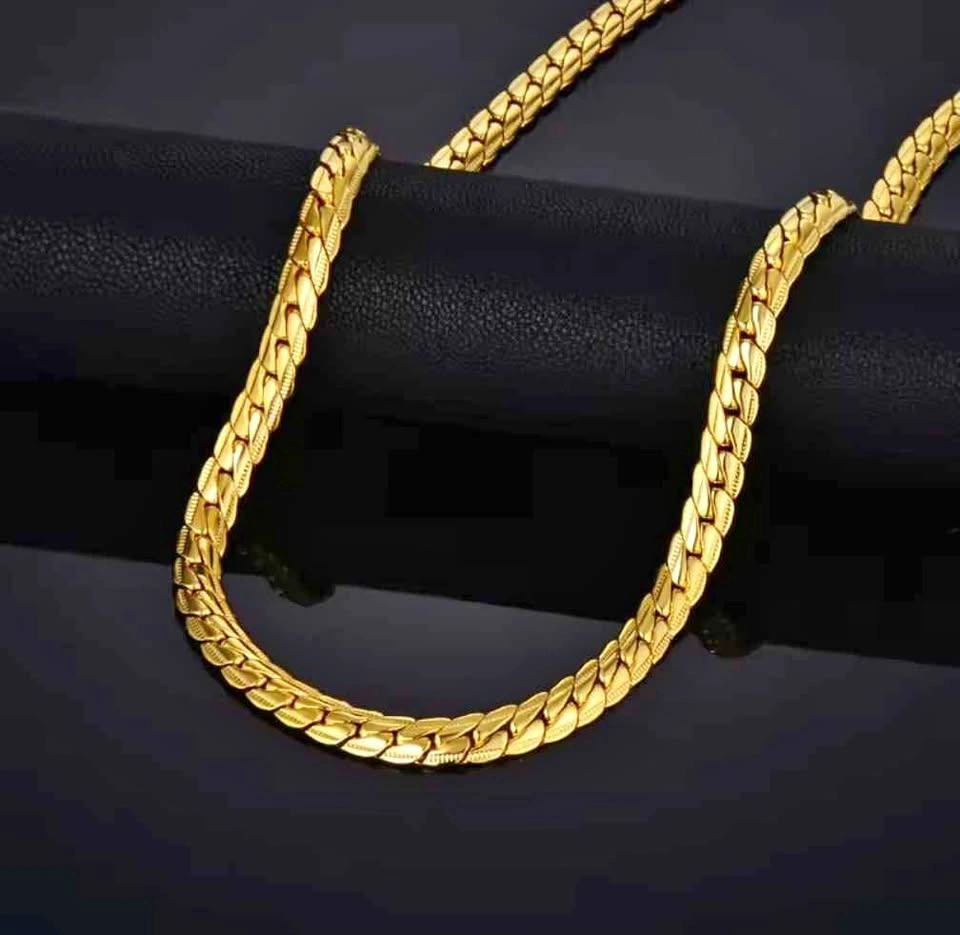 18K Gold Filled Men's Chain Necklace - 6mm 50CM