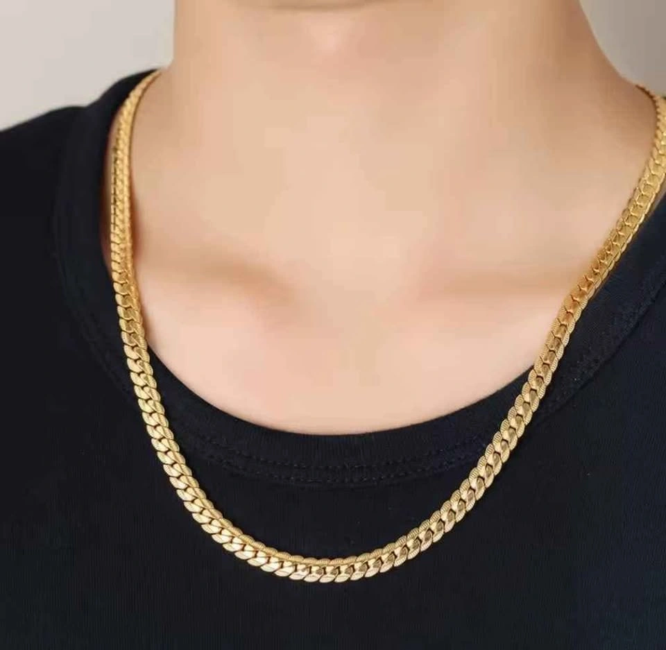 18K Gold Filled Men's Chain Necklace - 6mm 50CM - photo 3