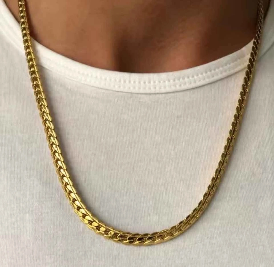 18K Gold Filled Men's Chain Necklace - 6mm 50CM - photo 4