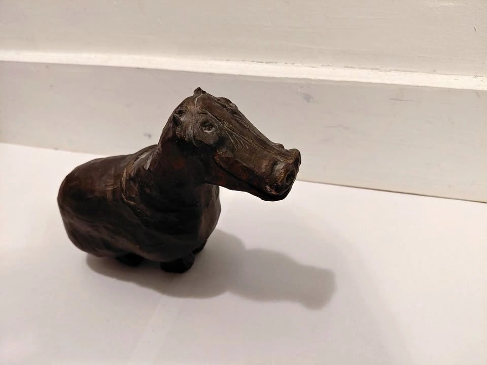 WHIMSICAL HIPPO - Hand Sculpted - Original Artwork