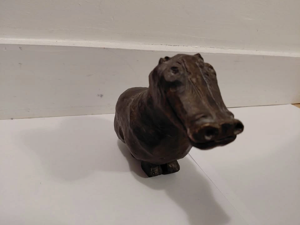 WHIMSICAL HIPPO - Hand Sculpted - Original Artwork - photo 2