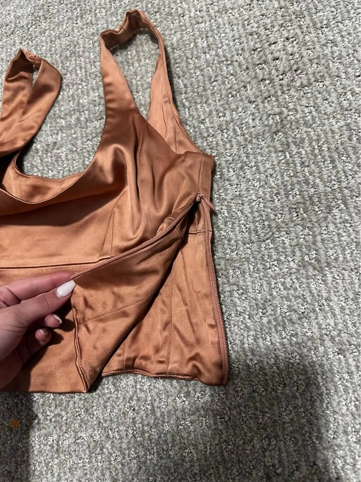 Wilfred Satin Copper Cami Top XS - photo 4