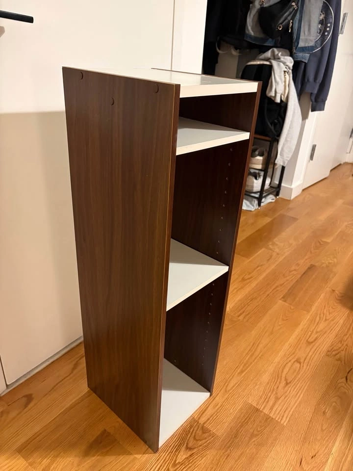 3-Tier Wood and White Bookshelf - photo 2