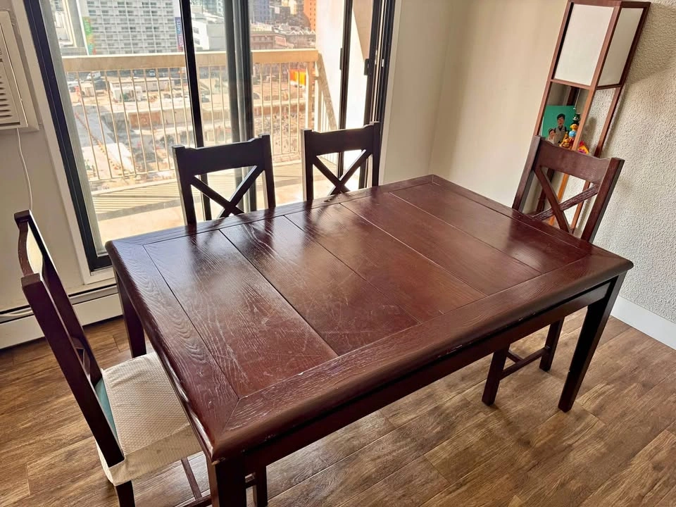 Board Game Table with Accessories (Convertible dining table)