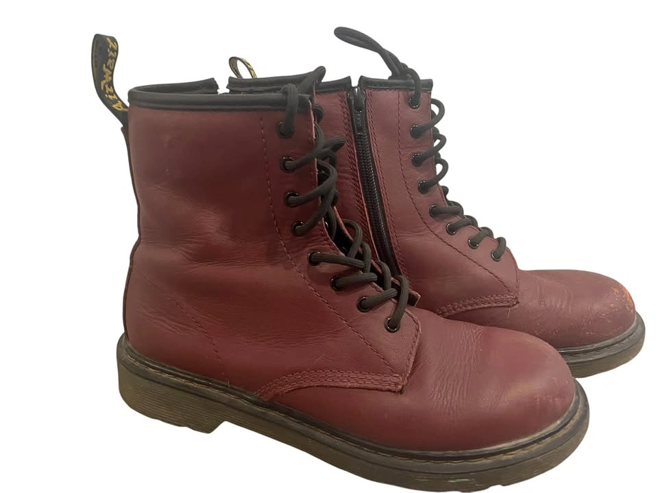 Doc Martens VTG Burgandy 1460 Lace & Zip Boots Unisex