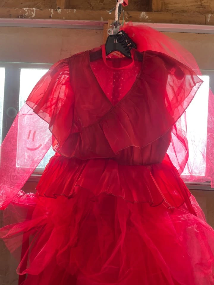 Beetlejuice Lydia Deetz Wedding Dress Costume (Girls sz 12) - photo 3
