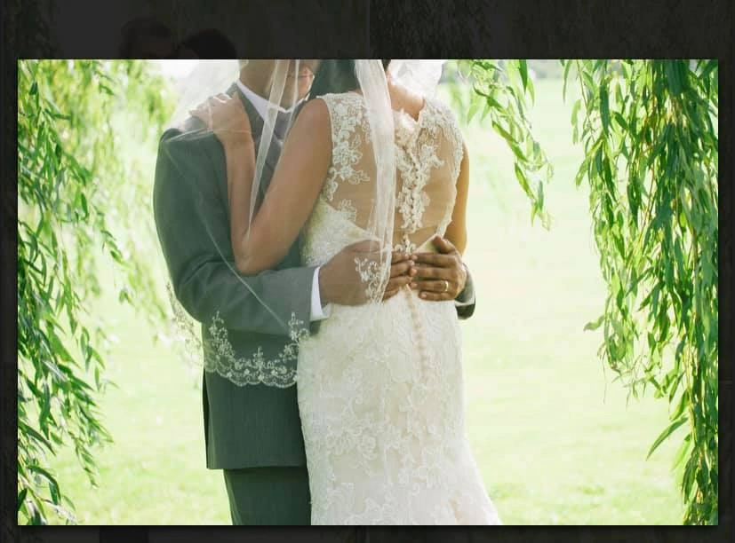 Kenneth Winston Wedding Dress Size 14 (fits 8-10) + Veil - photo 2