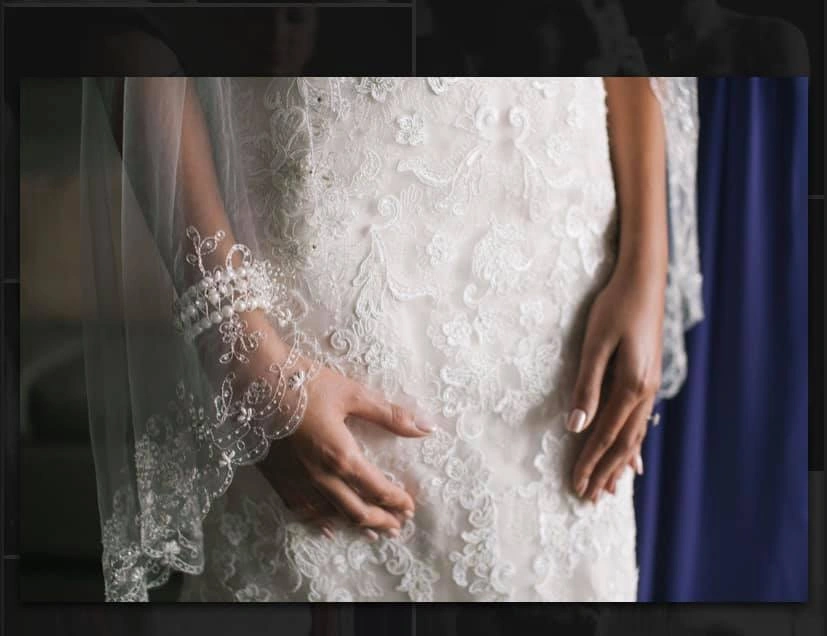 Kenneth Winston Wedding Dress Size 14 (fits 8-10) + Veil - photo 4