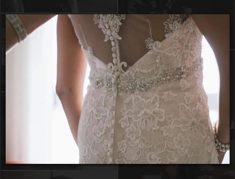 Kenneth Winston Wedding Dress Size 14 (fits 8-10) + Veil - photo 5
