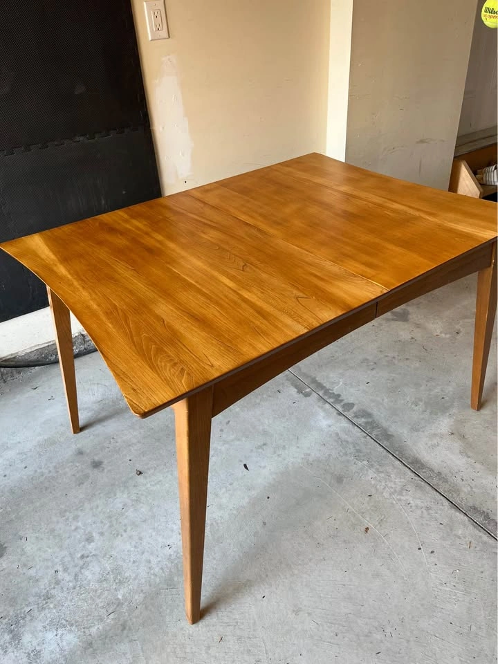Mid-Century Modern Walnut Dining Table w/ Extension Leaf (Knecht - photo 4