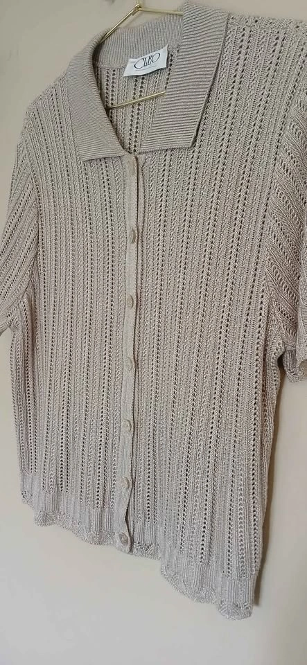 CLEO Beige Shirt Medium Woman's - photo 5