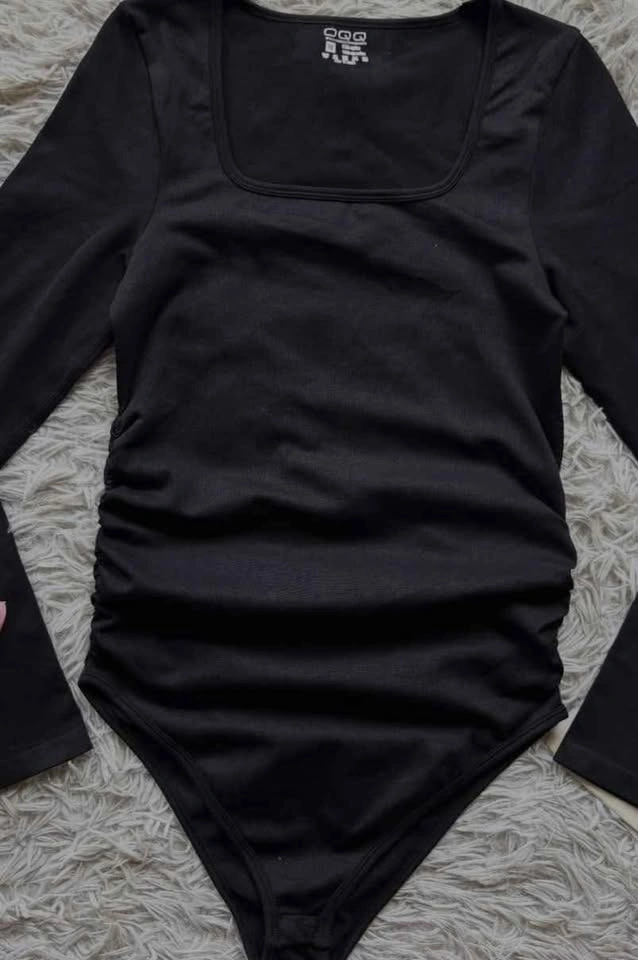 New Black Long Sleeve Bodysuit Shapewear Medium Womans - photo 5