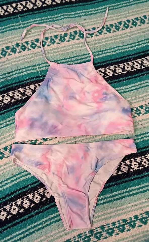 New Womans Pastel Tie-Dye Swimsuit - Size Medium