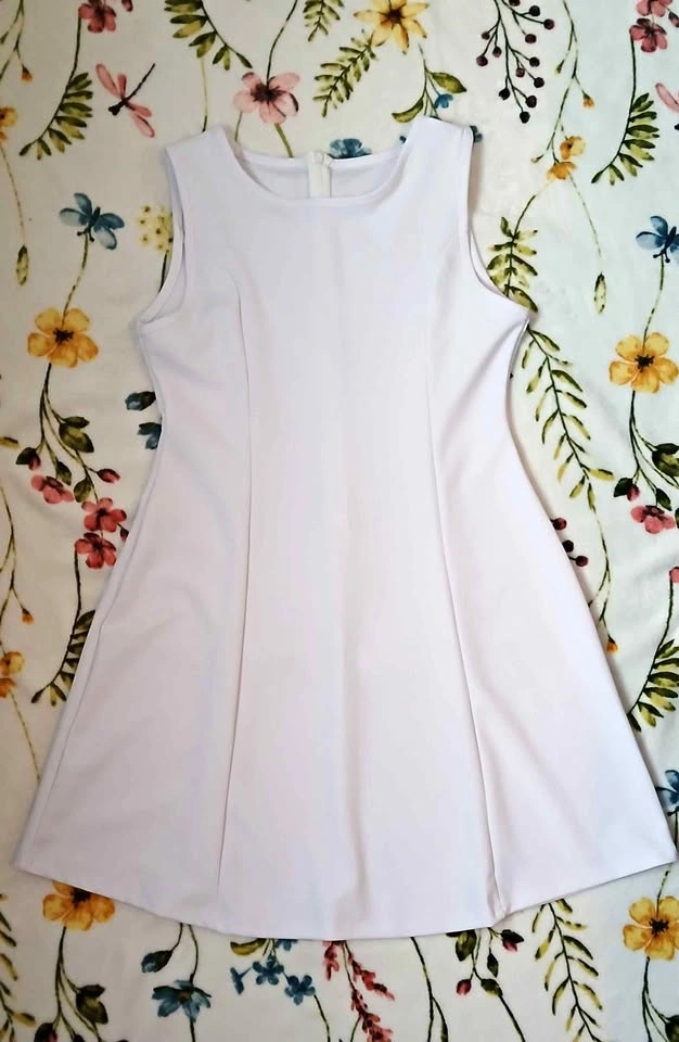 New White Sleeveless Dress - Small
