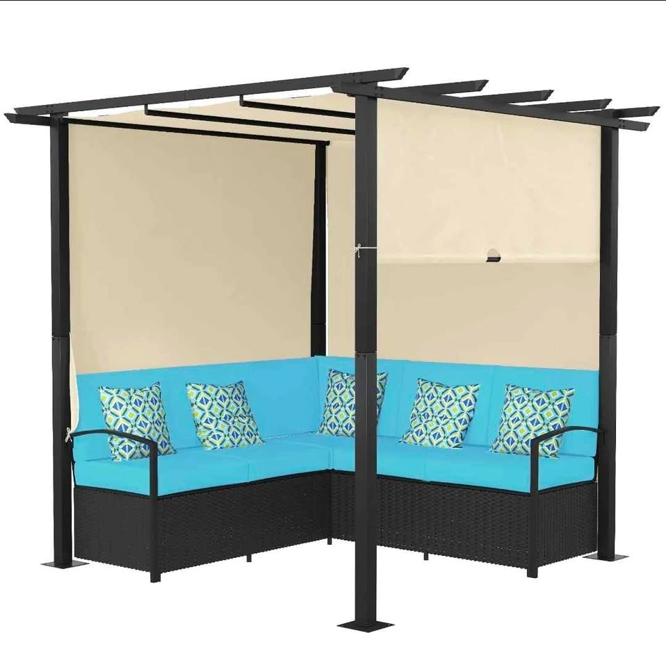 Brand new patio sectional sofa set with retractable canopy. On S - photo 2