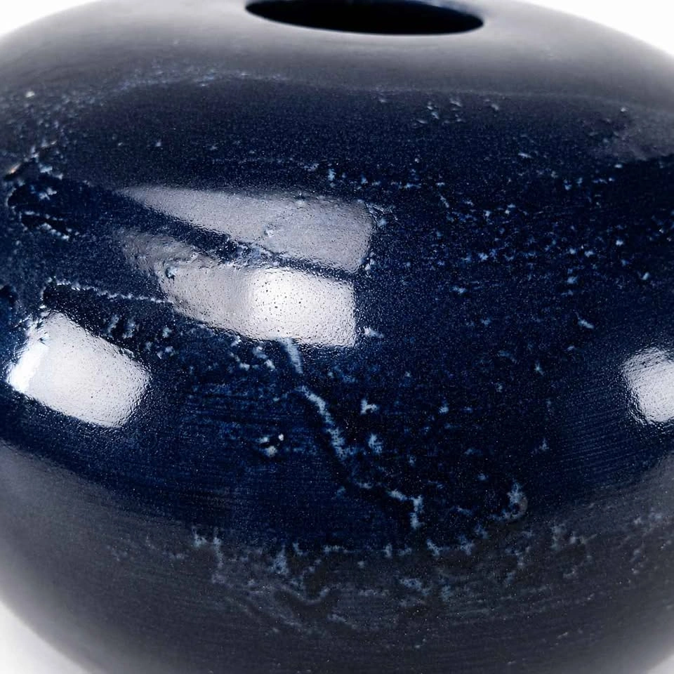 CB2 Large ATOLL Navy Vase – Rare Designer Statement Piece - photo 5