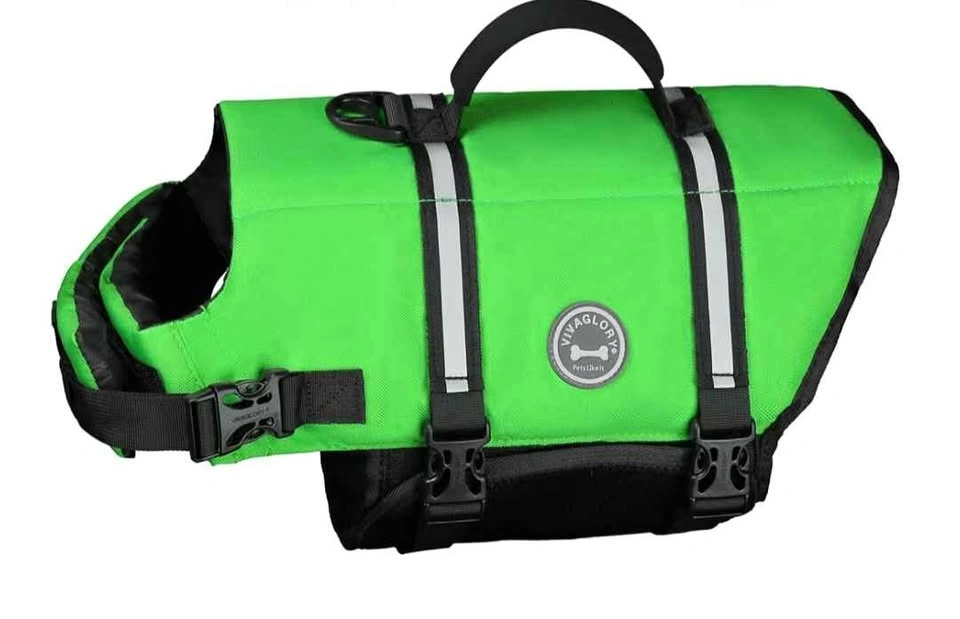 New Green Size Medium Dog Life Jacket 22-25"