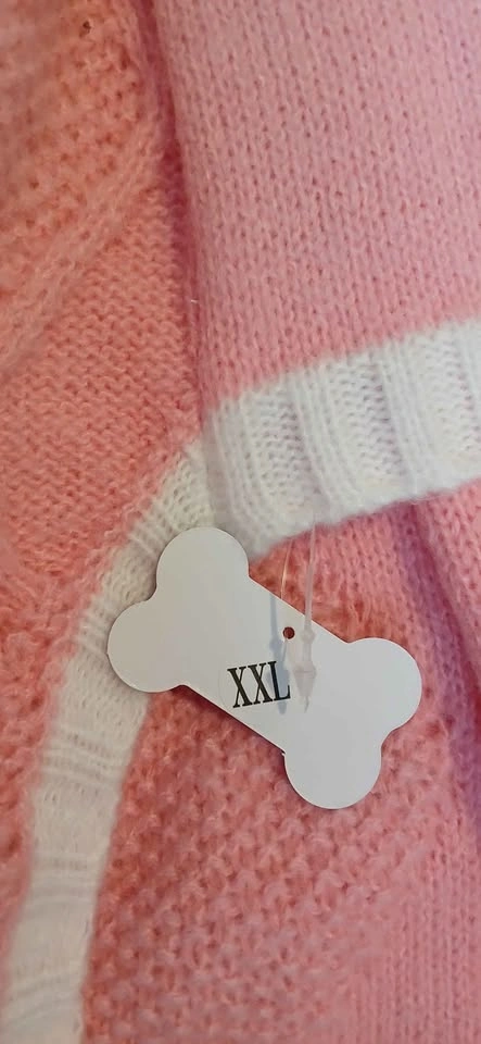 KOFESTIHUE XXL Pink Cable Knit Dog Sweater - photo 3