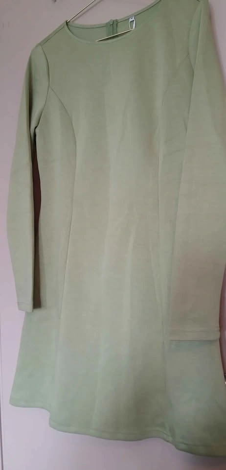 Sage Green Long Sleeve Mini Dress Size Medium - photo 2