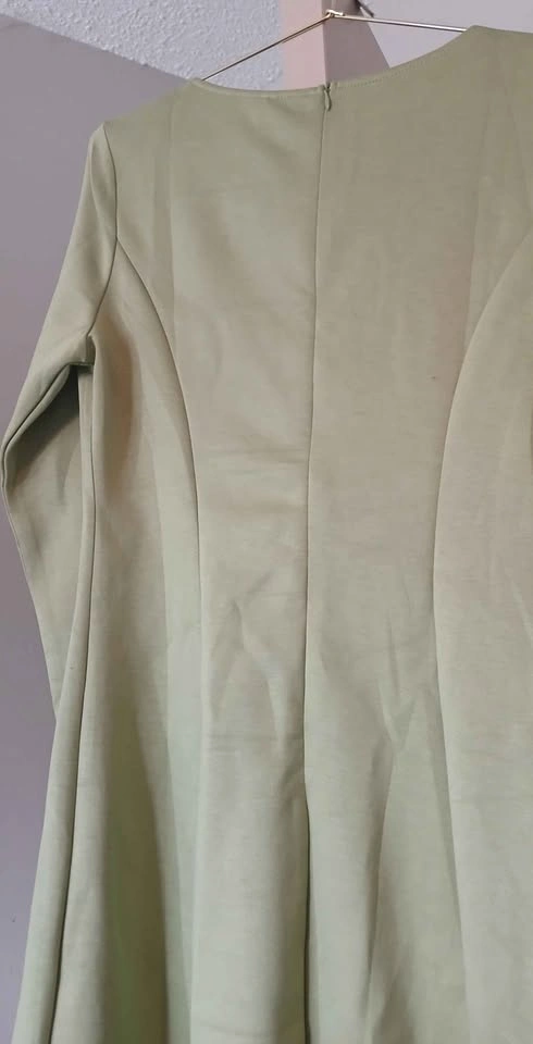 Sage Green Long Sleeve Mini Dress Size Medium - photo 4