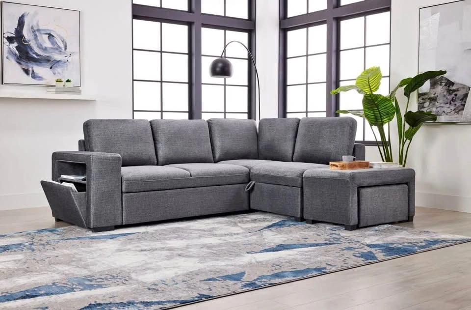 Like-New Leon’s Meadow Sectional Sofa Bed w/ 4-Year Warranty