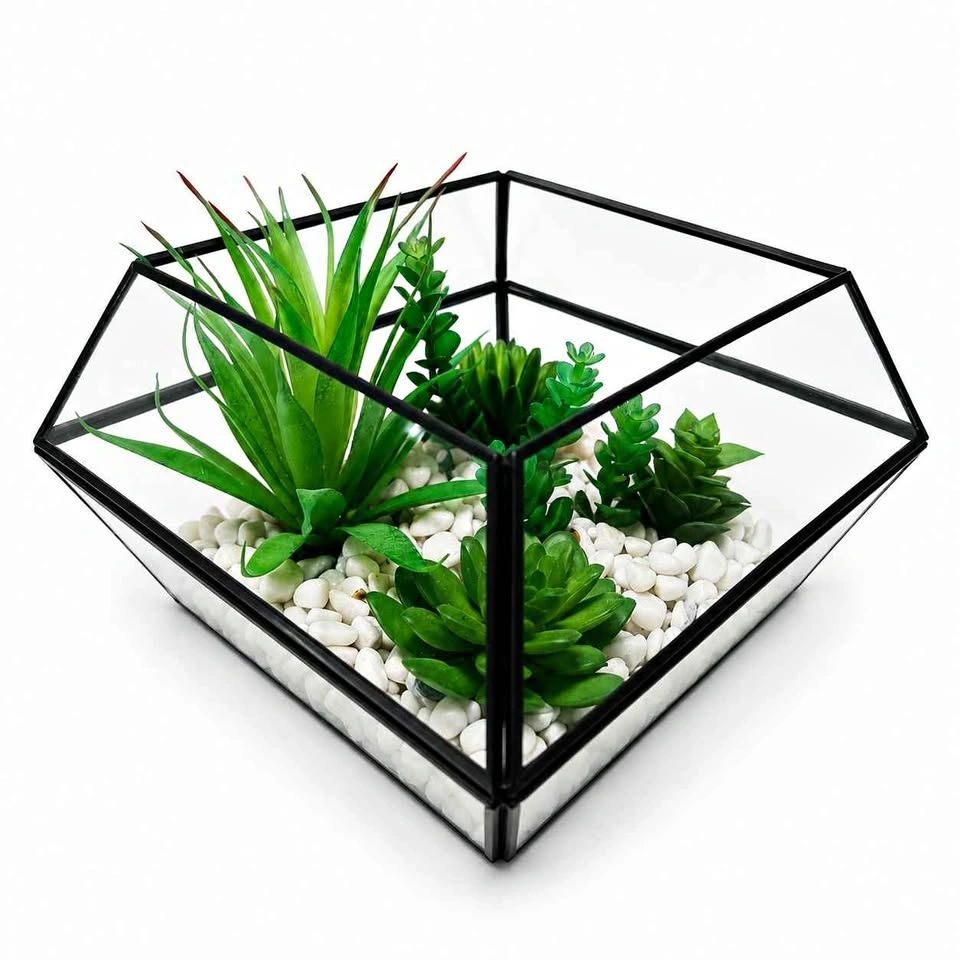 Modern Geometric Succulent Terrarium | Luxe Decor