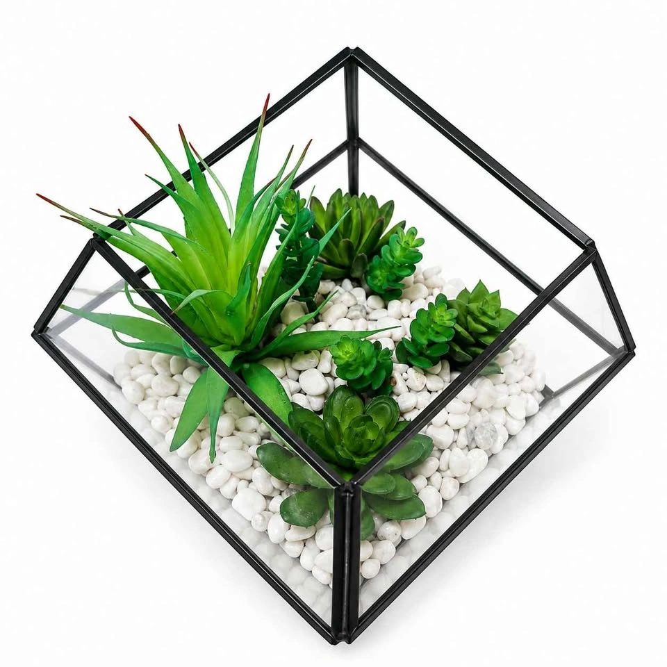 Modern Geometric Succulent Terrarium | Luxe Decor - photo 3