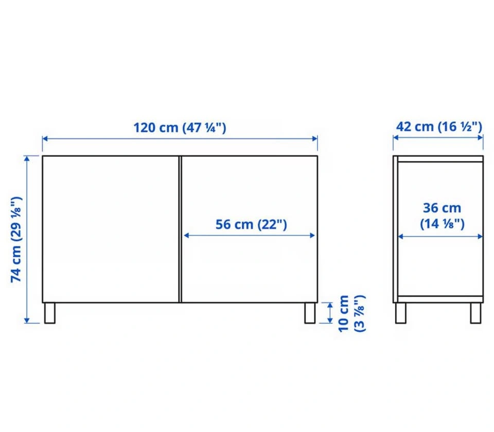 Like-New IKEA BESTÅ Storage Cabinet (White) - photo 3