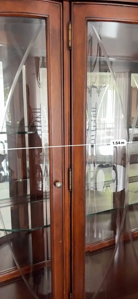 Wood Hutch Cabinet - Dark Cherry - photo 2