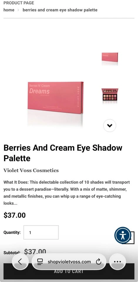 NEW. Violet Voss Berries N' Cream Dreams Eyeshadow Palette - photo 4