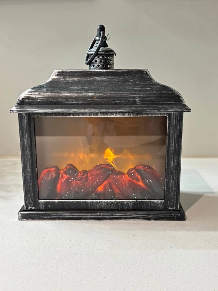 Decorative LED flame lantern