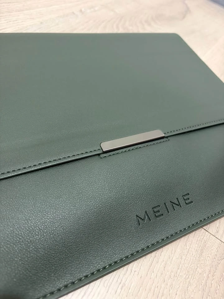 MEINE Vegan Leather Portfolio Folio – Green, Brand New - photo 2