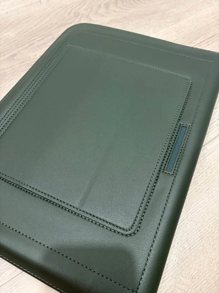 MEINE Vegan Leather Portfolio Folio – Green, Brand New - photo 5