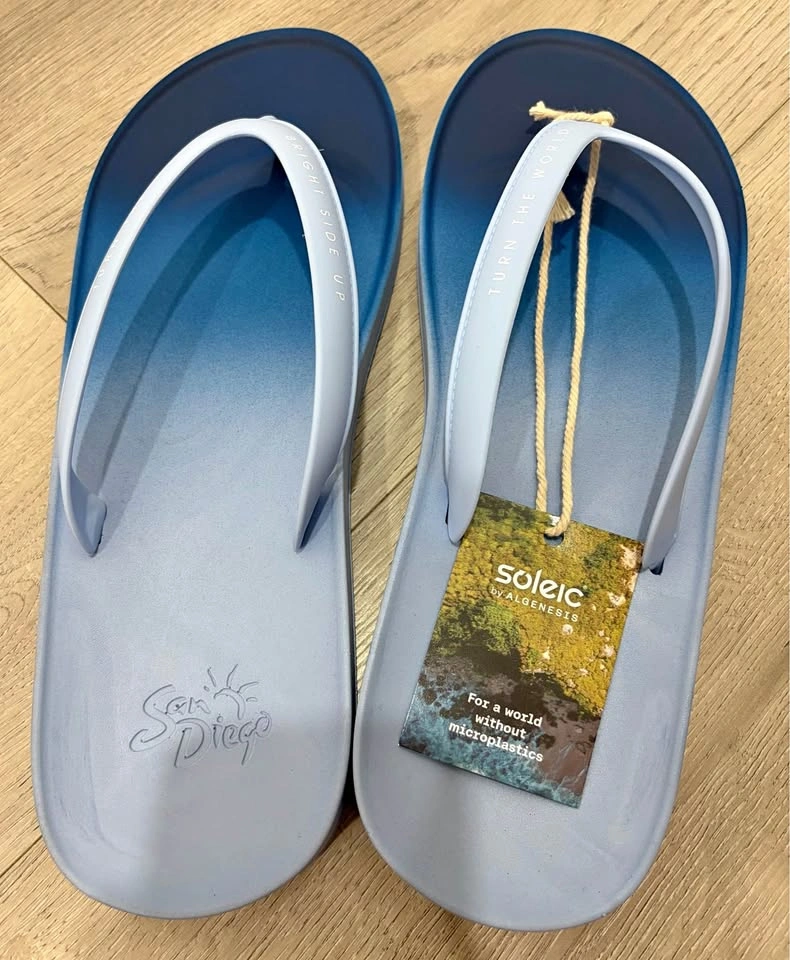 Soleic Algenesis Blue Gradient Flip Flops - Size M10