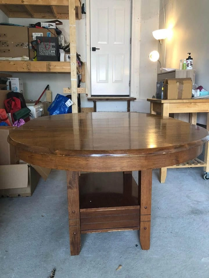Solid Wood Extendable Dining Table with Storage - photo 2