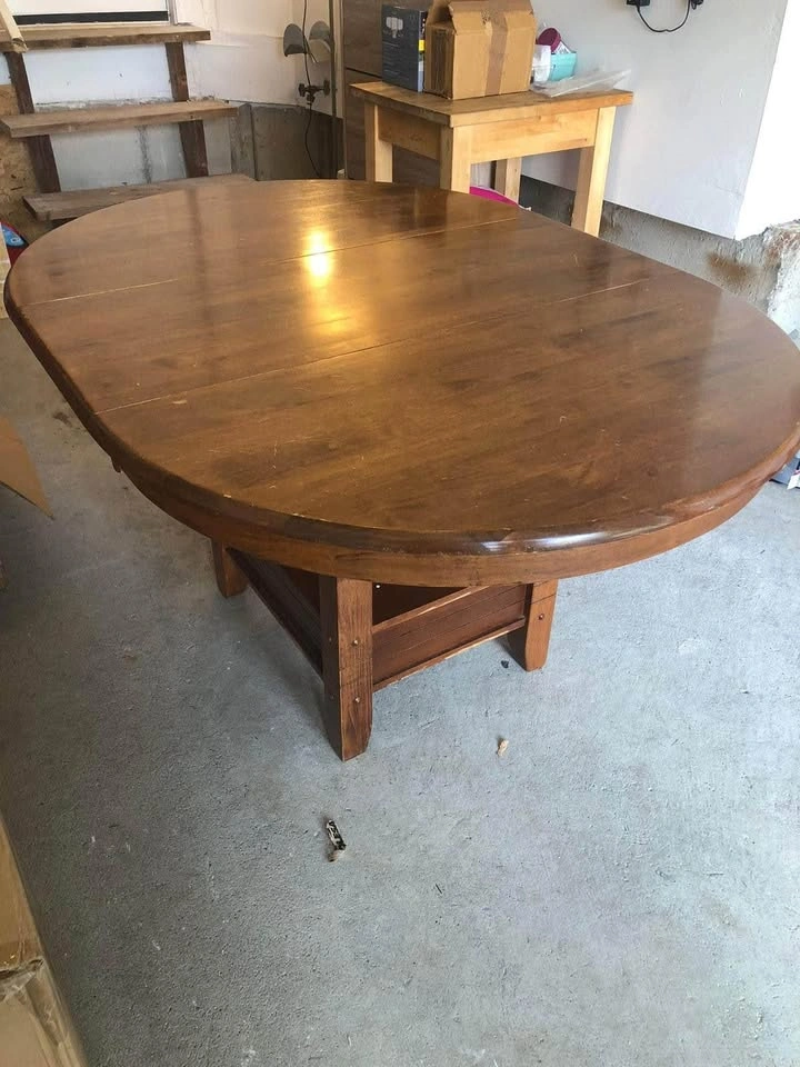 Solid Wood Extendable Dining Table with Storage - photo 4
