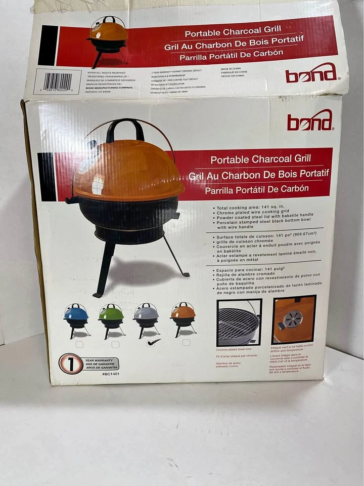 Charcoal portable tabletop grill