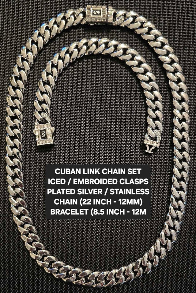 CUBAN LINK CHAIN SET