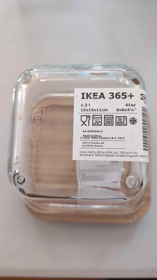 IKEA Food container, square/glass, 1.2 L (41 oz) - photo 2