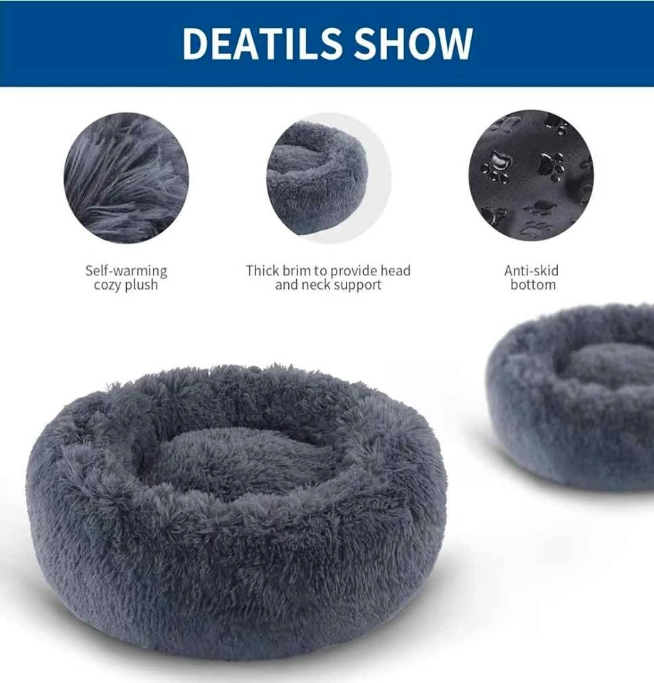 BrandNew Dog Bed Cat Bed Calming Plush Pet Bed Soft Washable - photo 2